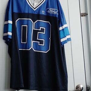 Ford Blue and Black Athletic Jersey with 03 Graphic